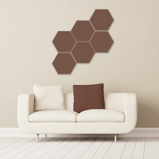 GIK Acoustics Hexagon Absorber Schokoladenfarbe